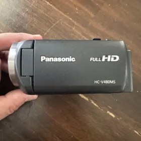 Hc-v480ms-k Panasonic Hd Camcorder 32gb 90x Zoom Black 2018 Model Used