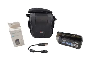 Hc-v500m Panasonic Full Hd Sd Camcorder With 16gb Internal Memory Black Bundle