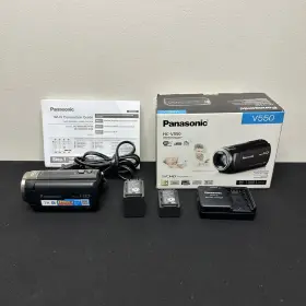 Hc-v550p Panasonic Hc-v550 Full Hd Video Camera Camcorder 10mp With Batteries Charger - Euc