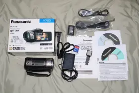 Hc-v720m Panasonic Black Camcorder With Box Manual Complete And 1gb Sd Works