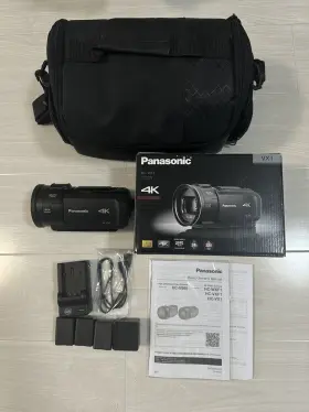 Hc-vx1 Panasonic Vx1 4k Ultra Hd 24x Leica Dicomar Lens - Camcorder Lots Of Extras
