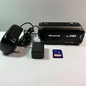 Hc-w570 Panasonic Hd Matte Black Wifi Twin Camera Digital Camcorder Bundle Works