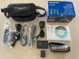 Hdc-sd60k Panasonic Camcorder - Hdc-sd60p-k-black With Extra Battery Wall Charger Sdcard
