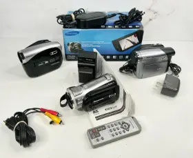 Sc-dc173u Panasonic Hdc-sd9 Hd Camcorder Samsung Sc-dx103 Lot