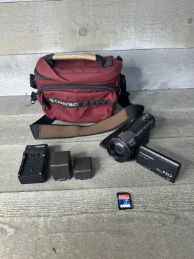 Hdc-tm700 Panasonic Digital Video Camera With Charger 2 Batteries Soft Case