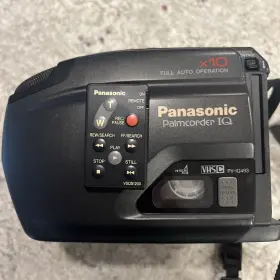 Iq493 Panasonic Palmcorder Pv W Vhs Tape/2 Batteries/remote/travel Case #3