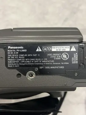 Pv-l580d Panasonic Pl-l501 Palmcorder Palmsight Vhs Camcorder W Charger& Manual. Tested #2