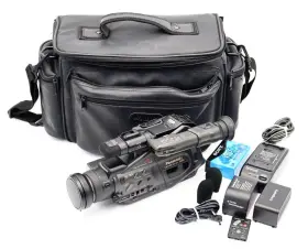 Pv-362d Panasonic Vintage Omnimovie Vhs-c Camcorder With Accessories Read