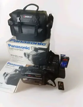 Pv-53 Panasonic Vtg Palmcorder Vhsc Camcorder Bundle Tested Working