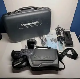 Pv-605s Panasonic Vhs Omnimovie Camcorder With Case Tested New Rechargable Batt #2
