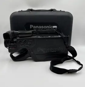 Pv-605sd Panasonic Vintage Omnimovie Vhs Hq X8 Camcorder With Case As Is Untested