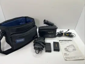 Pv-a216 Panasonic Palmcorder Camcorder With 2 Batteries And Charger Tested
