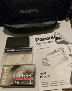 Pv-a296 Panasonic Palmcorder Iq With Accessories Works Well #2