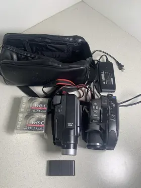 Gr-axm310u Panasonic Pv-d308 Lot Jvc Vhs Camcorders Maxwell Tc-30 Hgx-gold Read #2