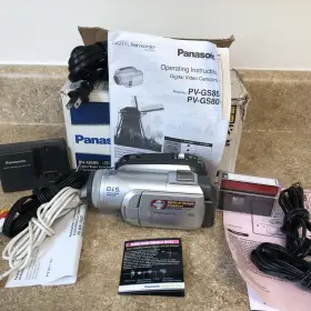 Pv-gs85 Panasonic Mini Dv Digital Camcorder Battery And Charger Sd Card Dvm 60 Box #3