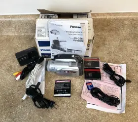 Pv-gs85 Panasonic Mini Dv Digital Camcorder Battery And Charger Sd Card Dvm 60 Box