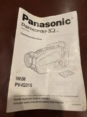 Pv-iq315d Panasonic Palmcorder Iq Model No. X14 Variable Speed Zoom
