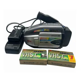 Pv-l572d Panasonic Palmcorder Camcorder Vhs-c Photoshot Charger Tested
