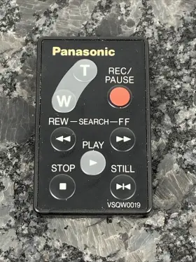 Vsqw0019 Panasonic Camcorder Wireless Remote Control Mint