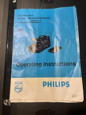 Cpj815av01 Philips Phillips Vhs Camera With Case And Accessories