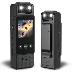 Poetele-r 331670499506 Hd1080p Wearable Mini Body Camera Video 180 Rotating Lens Motion Dete