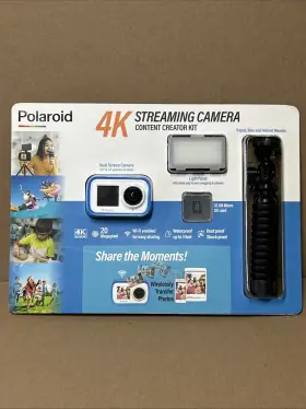 Polaroid 195925556500 Id922kit-noc 4k/ultra Hd Action Camera Kit Content Creator Dual Screen