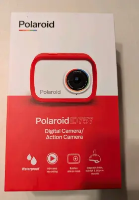 Id757hd Polaroid Id757 Lifestyle Sport Action Hd Waterproof Camera Red White Tested