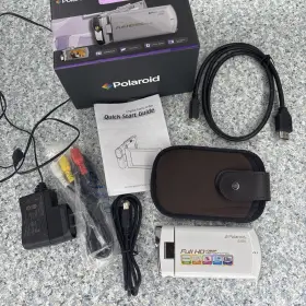 Id820-wht Polaroid Id820 Full Hd 1080p Digital Camcorder With 3 Inch Touch Screen Cables Charger