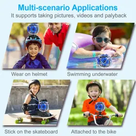 Prograce 423744724811 Kids Waterproof Camera For Boy Toys - Gifts Digit #3