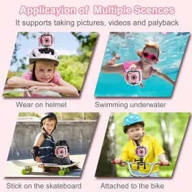 Prograce 445006613695 Kids Waterproof Camera Girls - Video Underwater 1080p Hd Ch #3