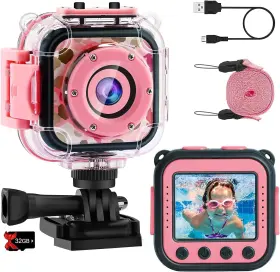 Prograce 445006613695 Kids Waterproof Camera Girls - Video Underwater 1080p Hd Ch