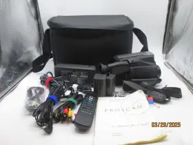 998lh Proscan Pro Hi8 Video Camcorder Set With Batteries Bag Cords And More- Works