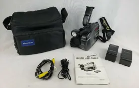 Vm549 Quasar Video Camera Palmcorder Bundle Lot 20x/120x Digital Zoom