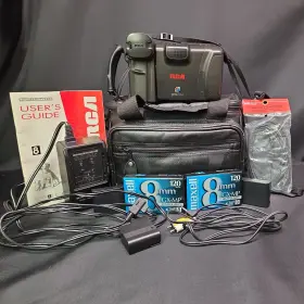 Rca 034909630136 Prov712 8mm Video Tape Camcorder-vcr Player With Charger/power Adapter Case