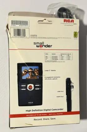 Ez2120rd Rca New Small Wonder Camcorder Ez219bk - Hdmi Usb #2