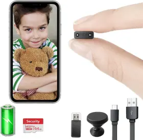 Usa-wifi-jian0129-0055 Rettru Free 32g Smallest Wireless Camera Hd1080p Wifi Security 1.5 Black