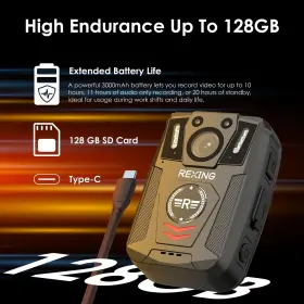 Rexingusa 810046607701 P2 Fhd Body Camera - 1080p Cam With Infrared Night Vision Lightweig #2