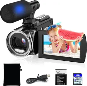 See8162p Rumyums Video Camera Camcorder Youtube 4k 48mp Vlogging 32g Sd Card