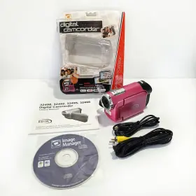 32492n-wal Sakar Vintage 2009 Digital Concepts Pink Camcorder With Software And Cables 32492n