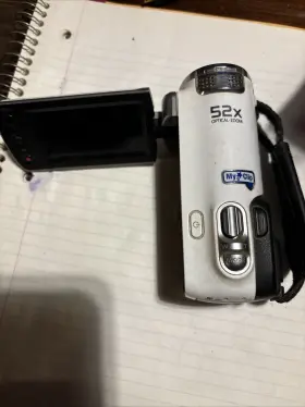 Hmx-f900 Samsung Tested Complete Mini Camcorder White 52x Hdmi Hd Video Charger