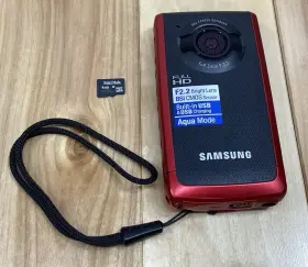 Hmx-w190rn Samsung Hmx-w190 Ruggedized Pocket Action Cam Full Hd Digital Camera Camcorder