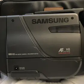 Scf703 Samsung Vintage Vhs Hq Movie Video Camera Recorder In Case Untested #2