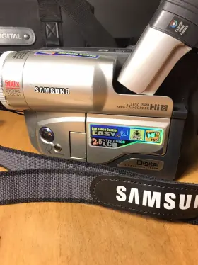 Scl650 Samsung Hi8 Ntsc 8mm Video Camcorder Bundle Tested Fully Functional #2