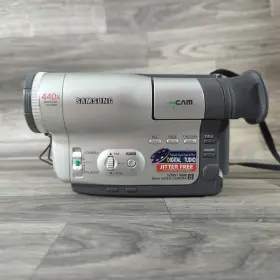 Scm51 Samsung Video8 8mm Video Camera Camcorder Tested With Leather Case #2