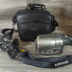 Scm51 Samsung Video8 8mm Video Camera Camcorder Tested With Leather Case
