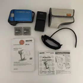 Dmx-ca8 Sanyo W Waterproof Digital Movie Camera Xacti Blue 8 Megapixels