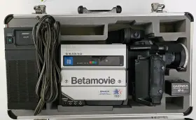 Vrc100 Sanyo Untested Betamovie Video Camera Recorder Case Japan For Parts