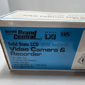 5755915 Sears Vhs Full Size Movie Camcorder / Video Camera In Original Box With Accessories #2