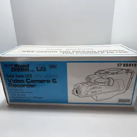 5755915 Sears Vhs Full Size Movie Camcorder / Video Camera In Original Box With Accessories