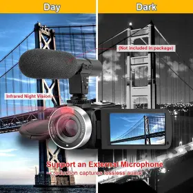 Seree 743307048954 Video Camera Camcorder Full Hd 1080p 30fps 24.0 Mp Ir Night Vision Vlogging C #3